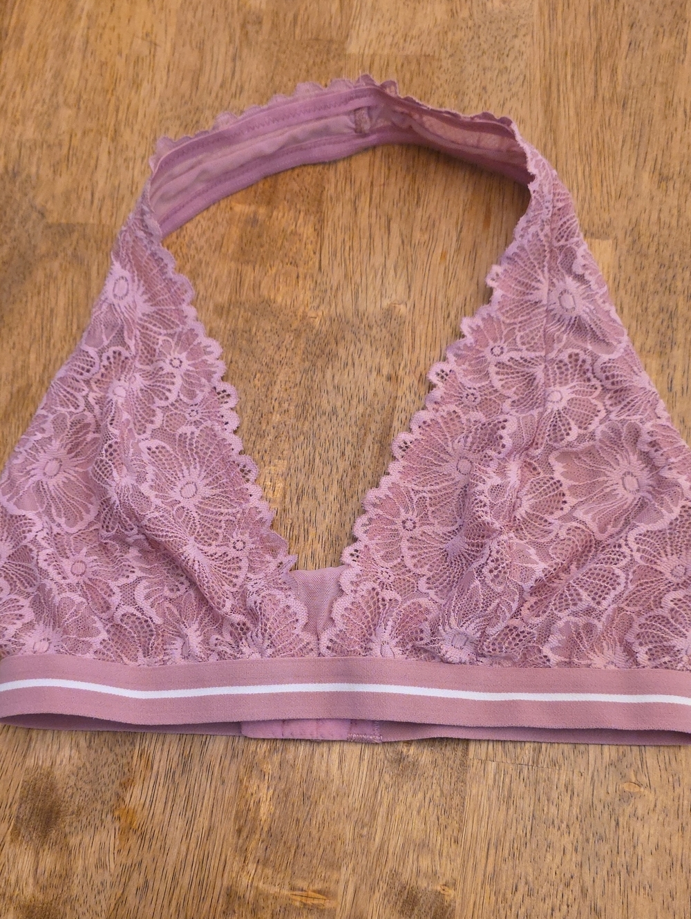 Colsie Lace Halter Bralette in Mauve